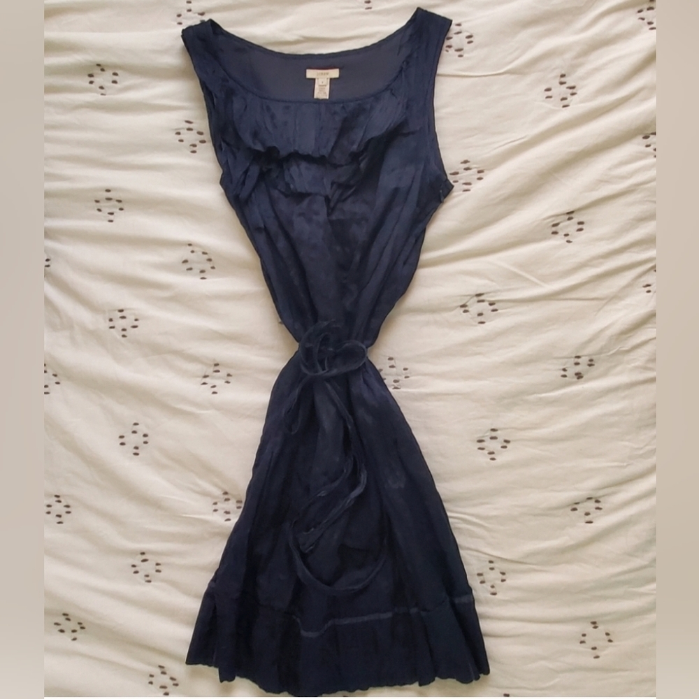 J. Crew silk navy shift dress size 4